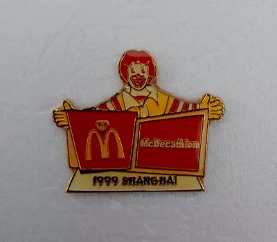 McDONALD'S SHANGHAI 1999 RONALD McDECATHLON PIN BADGE • £7.95