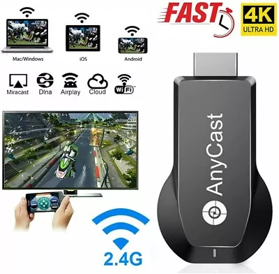 4K AnyCast M4 Plus WiFi Display Dongle HDMI Media Player Streamer TV Cast Stick. • $13.99