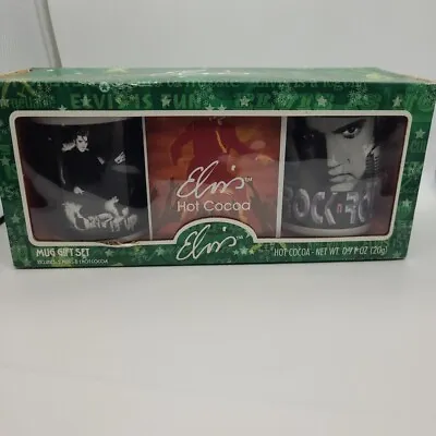 New In Box Elvis Mug Gift Set Elvis Presley Set Of 2 Mugs 1 Hot Cocoa Coffee Cup • $9.99