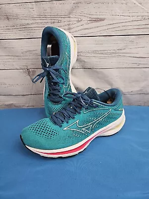 Mizuno Wave Rider 25 Women's Teal Blue Running Shoes Size 8.5 • $12.99