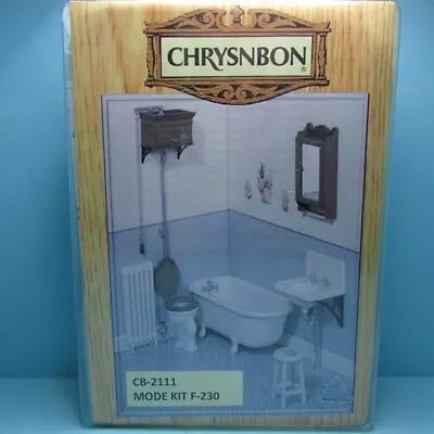 Dollhouse Miniature Chrysnbon Victorian Bathroom Kit CB2111 • $20.02