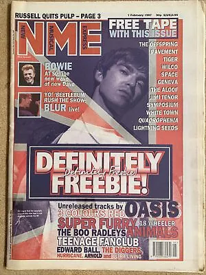 New Musical Express NME 1 February 1997 Oasis  BLUR David Bowie OFFSPRING Paveme • £10