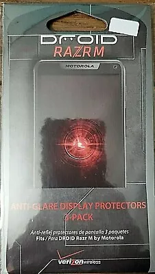 3-Pack  Verizon  Anti-Glare  Display  Protector  Fits  Droid Razr M   New In Pkg • $4.38