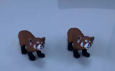 Schleich Cute Red Pandas Pair Two Wild Safari Zoo Animals Family FIGURES Figure • £4.95