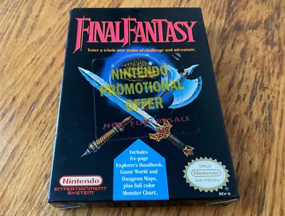 Final Fantasy Not For Resale Nintendo Promotional Offer Complete In Box Nes MINT • $1799