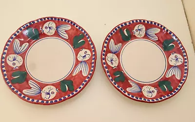 Pair Of Vietri Solimene Ceramica Campagna Salad Plates Made In Italy • $24.99