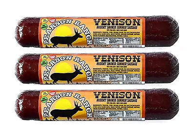 Pearson Ranch Venison Hickory Smoked Wild Game Summer Sausage Pack Of 3 • $39.99