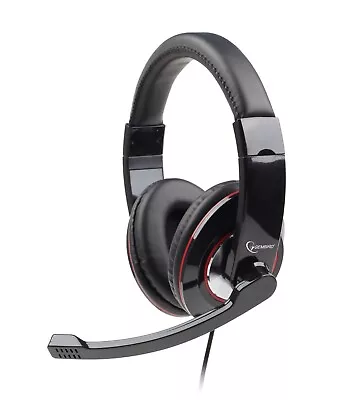 3.5mm Jack Stereo PC Desktop 3.5mm Headset With Mic Microphone & Volume Control • £10.95