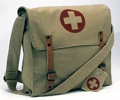 Rothco 9121 Khaki Vintage Style Medic Bag 2 1/2  X 11  X 3 1/2   • $21.99