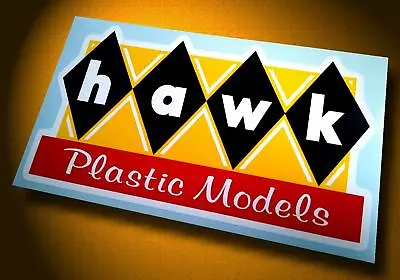 HAWK PLASTIC MODELS • Vintage Style Model Kit Manufacturer Sticker • Decal • $4