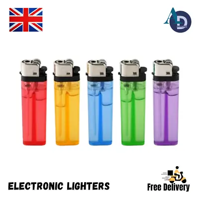 £2.29 • Buy Electronic Lighters With Adjustable Flame Disposable Refillable Gas Child Safety