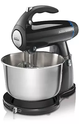 Sunbeam-4 Qt. 12-Speed Stand Mixer Stainless Steel Bowl-Chrome Beaters & Hooks • $69.99