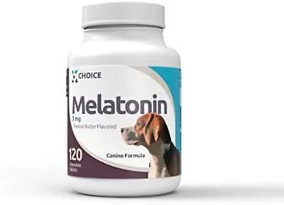 K9 Choice 3Mg Melatonin For Dogs - Adrenal Support And Sleep Support -120 Peanut • $21.16