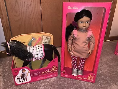 Our Generation 18  Rosalia Doll & 12” Black Velvet Foal Horse Lot • $103.09
