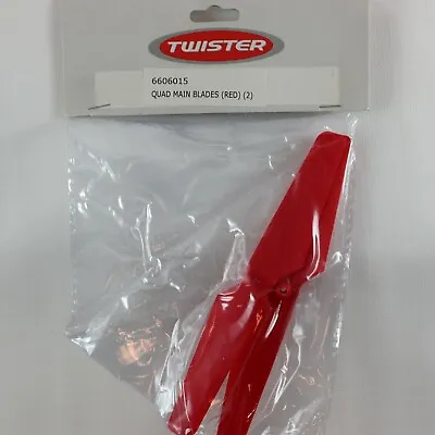 Twister RC Quad Drone Parts X 2 Quad MAIN BLADES Red 6606015 • $6