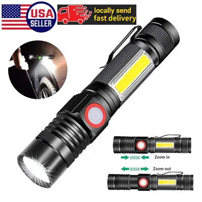 $2.25 • Buy 990000LM LED Flashlight Tactical Police Super Bright Torch Zoomable Rechargeable