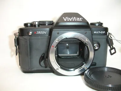 VIVITAR V3800N 35mm SLR Film Camera Body  Pentax K Mount Sn090001065 • $42.50