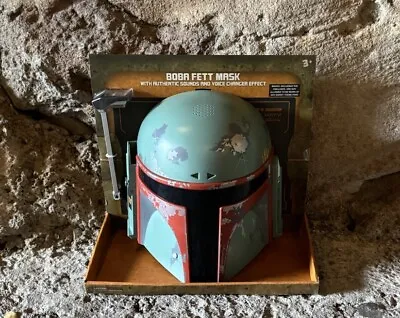 Disney Parks Star Wars Galaxy's Edge Boba Fett Mask Helmet Sounds Voice Changer • $29