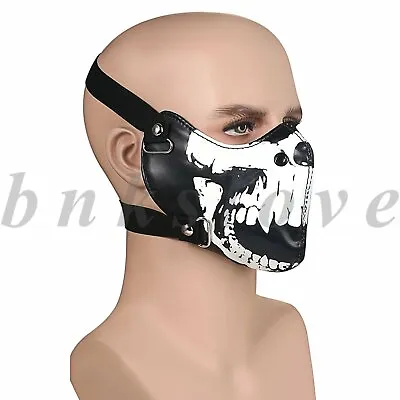 Seal Skull Half Face Mouth Cover Anti-dust Motorcycle Biker Shield Halloween • $14.99