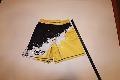 Cage Fighter Shorts Yellow Wrestling  Practice Competition Team Mens Size M NWT • $48