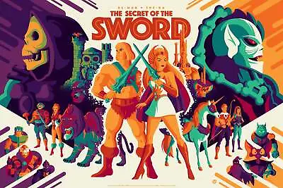 He-Man And She-Ra The Secret Of Sword By Tom Whalen Ltd X/150 Poster Mondo MINT • $130