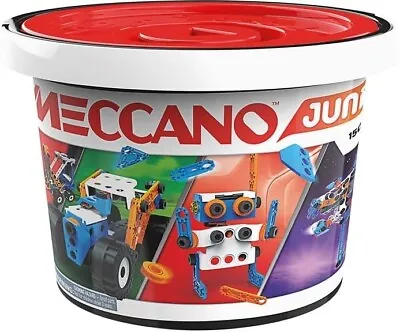 MECCANO Junior 150 Pcs Bucket STEAM Model Building Kit For Open-Ended Play AU • $87.49