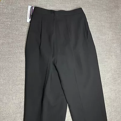 New! Amanda Smith Pants Womens 8 Black Modern Edge Microfiber Mom 90s Business • $11.99