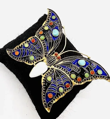 1992 Metropolitan Museum Art MMA CLEO Butterfly Sterling Silver Brooch Vintage • $129.99