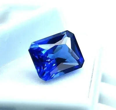 $10.13 • Buy  Natural Sapphire Blue From Ceylon Emerald Cut Faceted 10.30 Ct CGI Certified