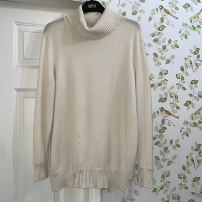 £16 • Buy M&S Collection 100% Cashmere Polo Neck Jumper Cream UK Size 20