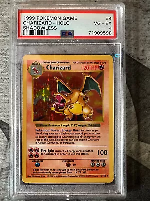 $215.50 • Buy Pokémon TCG Charizard Base Set 4/102 Shadowless Holo 1st Edition Holo Rare