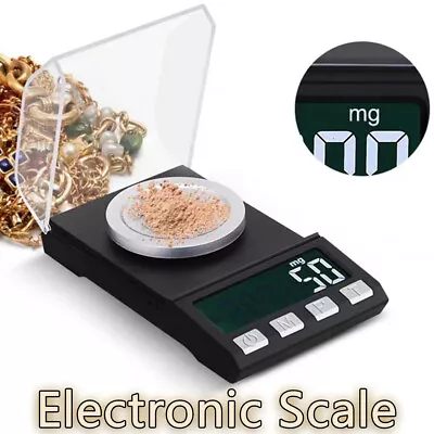 Milligram Jewelry Balance Powder Scale 50g/0.001g Digital Scale High Precision • $21.99