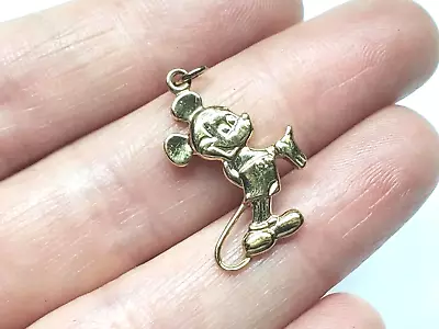 Disney Mickey Mouse Gold Over Sterling Silver 925 Pendant Charm Jewelry • $24.99