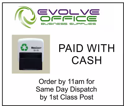 Self Inking Paid With Cash Rubber Stamp Office School Business Accounts Shop • £13.70