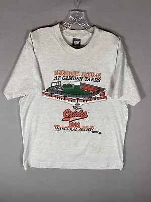 Vtg Baltimore Orioles Park Camden Yards 1992 Inaugural Season MLB T Shirt XL • $29.99