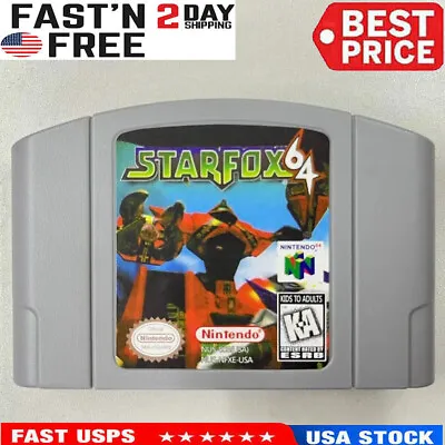 STAR FOX 64 Video Game Cartridge Console Card For Nintendo N64 USA Version • $19.89