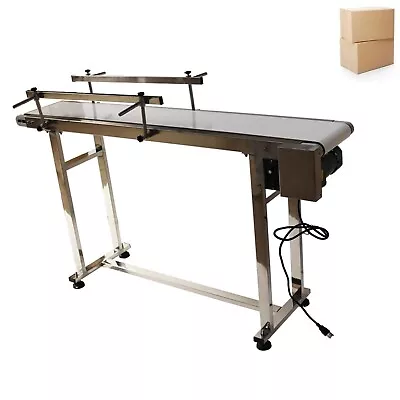 53''x7.9  PVC Belt Conveyor With Double Guardrail Speed 0-18 For Transport 110V • $399.50