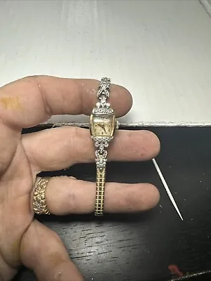 Hamilton  Gold Toned  Diamond  Looking Bezel 17J Vintage Woman's Watch • $300