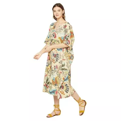 Cotton Kaftan Maxi Dress Plus Size Comfortable Clothing Women Gown Caftan Robe • $44.87