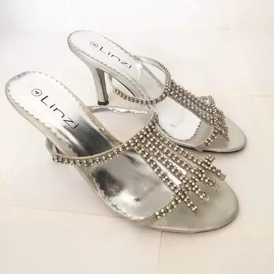 Silver Mule Heels *NEW* Size UK4 • £17