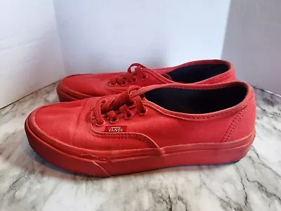 Vans Off The Wall Women's Size 6 Casual Tennis Shoes Red • $10.99