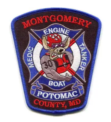 Montgomery County Fire And Rescue Department Station 30 Patch Maryland MD • $4.45