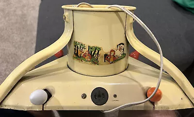 $50 • Buy Vintage Noma Red Riding Hood Lithograph Christmas Tree Stand W Lights - Works!