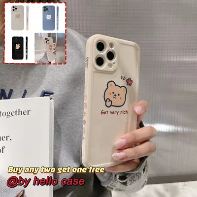 $13.99 • Buy  Cute Cartoon Beige Bear TPU Case Cover For IPhone 11 12 Pro Max Plus XS Se 7