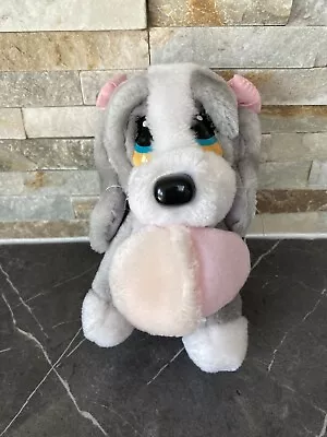 Vintage Sad Sam Honey With Pink Slipper  & Bows Plush Toy 1980s Applause 7” Rare • £14.99