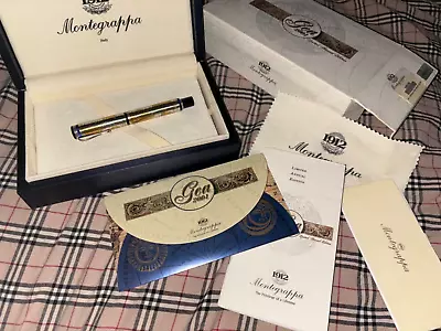 New Montegrappa Gea 2001 Limited Edition Sterling Silver 18K M Nib Fountain Pen • $1695