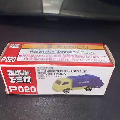 TOMICA P020 Mitsubishi Fuso Canter REFUSE GARBAGE TRUCK Purple NEW IN BOX USA • $10