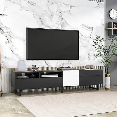 TV Stand Media Entertainment Console For 80'' TV Living Room With Double Storage • $255.39