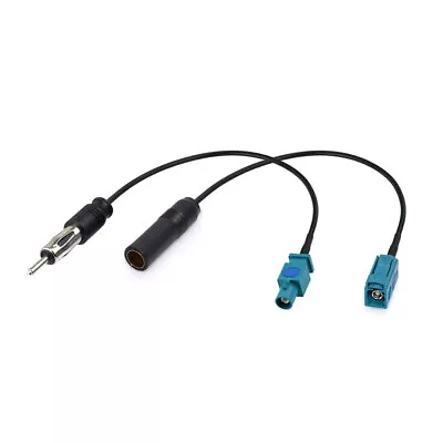 2PC Car-Stereo Radio AM/FM Antenna Extension Cable Wire Cord To Din Female/Male • $4.43