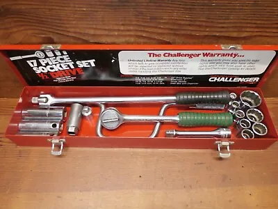 Vintage *PROTO*  CHALLENGER  17 Pc. 1/2  SAE Mixed Incomplete Socket Set • $54.95